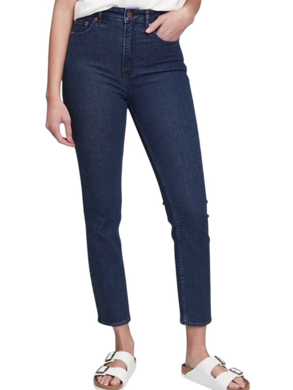 Gap Vintage Slim Sky High Rise Jeans 703545 Dark Indigo Denim Size 31 Long